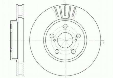 Тормозной диск (передний) ROADHOUSE 654110 (фото 1)