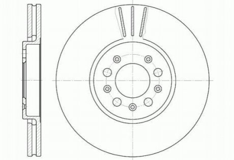 Тормозной диск (передний) ROADHOUSE 654410 (фото 1)