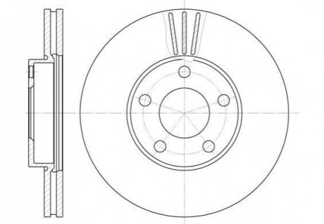 Тормозной диск (передний) ROADHOUSE 654910 (фото 1)