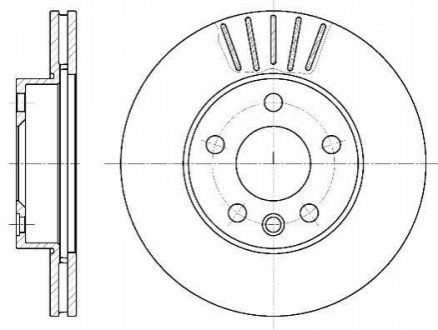 Тормозной диск (передний) ROADHOUSE 655110 (фото 1)