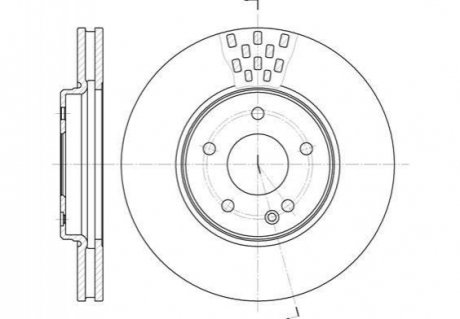 Тормозной диск (передний) ROADHOUSE 655610 (фото 1)