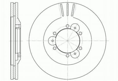 Гальмівний диск (передній) ROADHOUSE 656010 (фото 1)