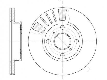 Тормозной диск (передний) ROADHOUSE 656910 (фото 1)