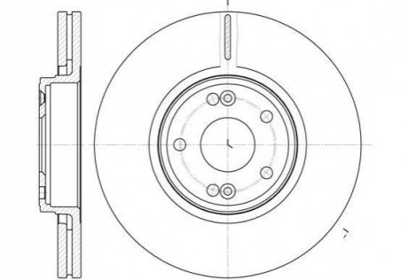 Тормозной диск (передний) ROADHOUSE 661210 (фото 1)