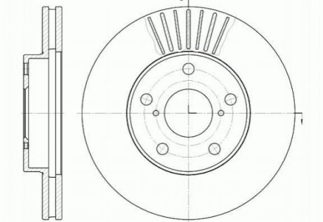Тормозной диск (передний) ROADHOUSE 664010 (фото 1)