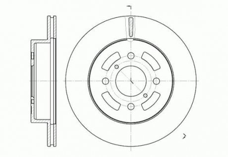 Тормозной диск (передний) ROADHOUSE 664210 (фото 1)