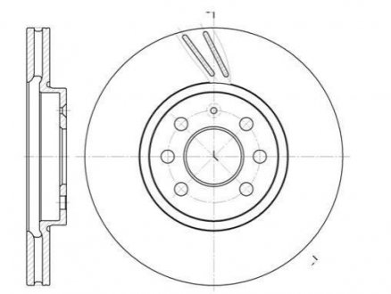 Тормозной диск (передний) ROADHOUSE 668410 (фото 1)