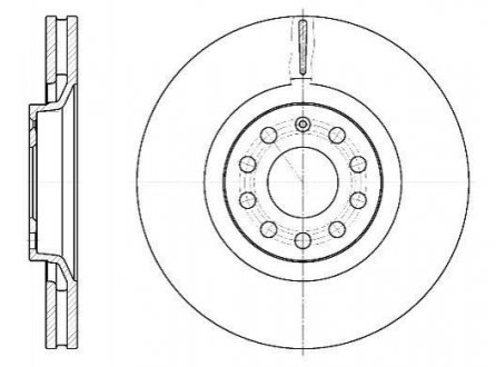Тормозной диск (передний) ROADHOUSE 673010 (фото 1)