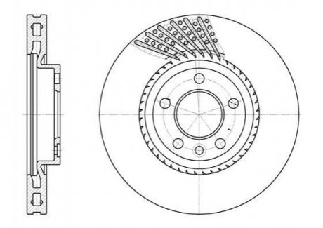 Гальмівний диск (передній) ROADHOUSE 674910 (фото 1)