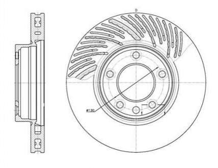 Тормозной диск (передний) ROADHOUSE 677310 (фото 1)
