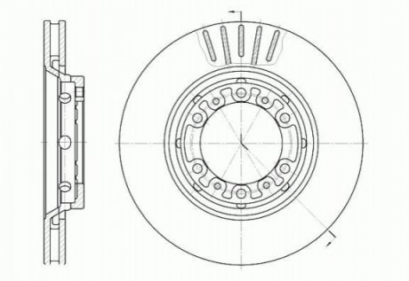 Тормозной диск (передний) ROADHOUSE 6883.10 (фото 1)