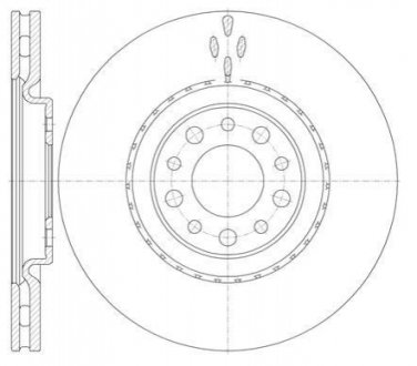 Тормозной диск (передний) ROADHOUSE 6965.10 (фото 1)