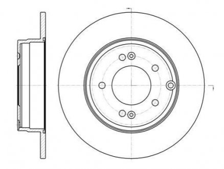 Тормозной диск (задний) ROADHOUSE 698900 (фото 1)