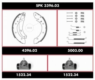 Комплект тормозов, барабанный тормозной механизм SPK339603