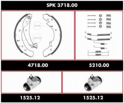 Комплект тормозов, барабанный тормозной механизм SPK371800