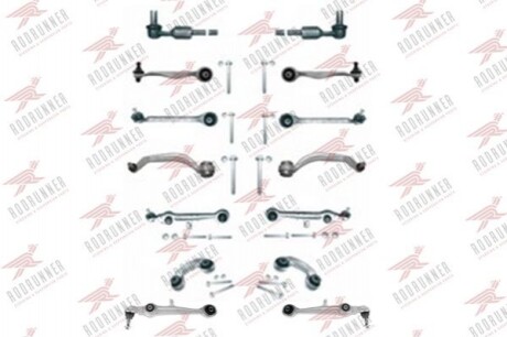 Комплект важелів підвіски (передньої) Audi A4 94-00/A6 97-05/VW Passat B5 00-05 (тонкий палец/повний) KTA577T