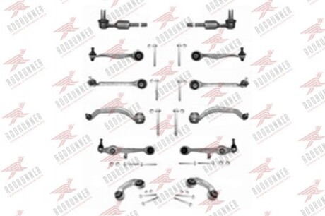 Комплект важелів підвіски (передньої) Audi A4/A6/VW Passat B5 96-05 (d=21) RODRUNNER KTA588 (фото 1)