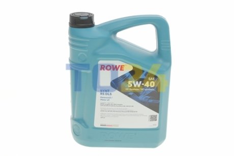 Олива моторна HIGHTEC SYNT RS DLS SAE 5W-40 (5 L) ROWE 20307-0050-99 (фото 1)