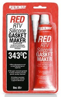 Силиконовый герметик высокотемпературный красный RUNWAY RW8500 (фото 1)