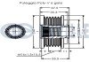 Шків генератора Opel Antara/Chevrolet Captiva/Cruze 2.0D/2.2D 09- RUVILLE 542508 (фото 2)