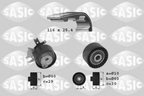 Ремінь ГРМ (набір) SASIC 1750014 (фото 1)