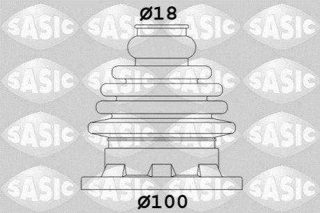 Пильовик привідного валу (набір) SASIC 1906034 (фото 1)