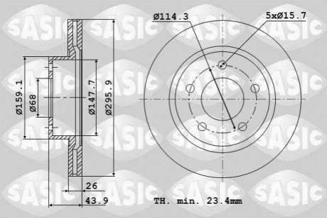 Тормозные диски SASIC 6104020 (фото 1)