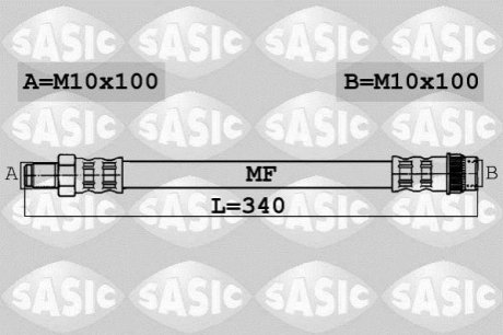 Шланг гальмівний SASIC 6604010 (фото 1)
