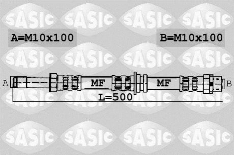 Шланг гальмівний SASIC 6606068 (фото 1)