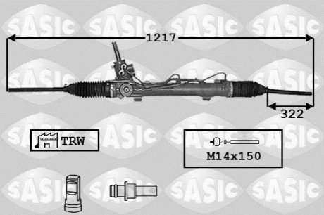 Рульова рейка з підсилювачем SASIC 7006019 (фото 1)