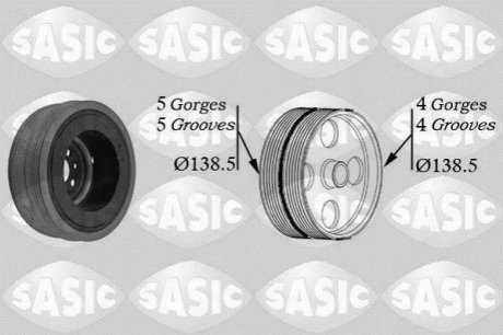 Ремінний шків колінвалу SASIC 9001804 (фото 1)