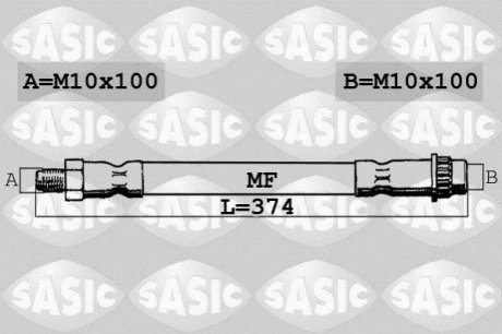 Шланг гальмівний SASIC SBH4089 (фото 1)