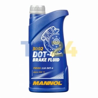 Гальмівна рідина DOT4 SYNTETYCZNY MOTO. PLASTIK 500ML / MANNOL MN3002-05