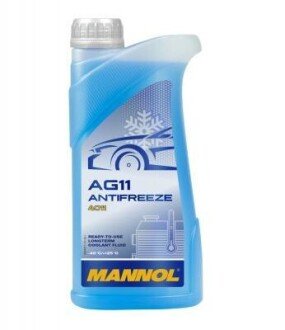 Антифриз AG11 (-40) Mannol Longterm ГОТОВЫЙ синий 1л/1,08кг (20) MN4011-1