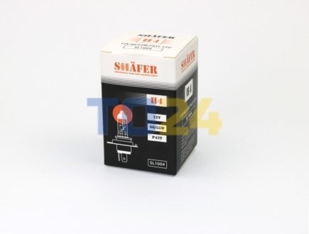 Лампа галогенова H4 12V 60/55W P43T (картона упаковка 1шт) SHAFER SL1004 (фото 1)