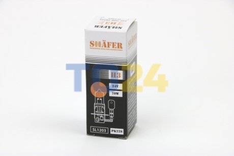 Лампа галогенова H3 24V 70W PK22S (картона упаковка 1шт)) SHAFER SL1203 (фото 1)