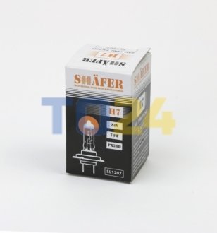 Лампа галогенова H7 24V 70W PX26D (картона упаковка 1шт) SHAFER SL1207 (фото 1)
