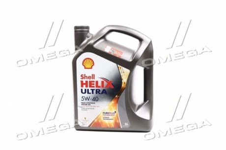 Масла моторные SHELL Helix Ultra SAE 5W-40 SN/CF (Канистра 5л) 550052838