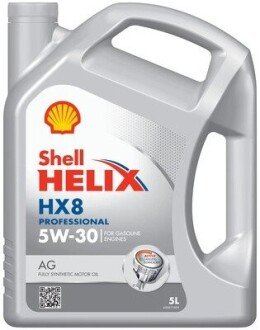 Олива двигуна 5L Shell Helix HX8 Pro AG 5W30 5L (API SP ILSAC GF 6-A ACEA A5/B5 GM dexos1-Gen2 FCA MS-13340 Ford WSS M2C946-B1) 550054289