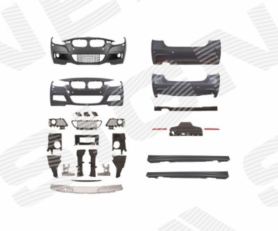 Обвіс BMW 3 (F30/F31/F35/F80), 11 - 15  (без порогов) PBM04296SET