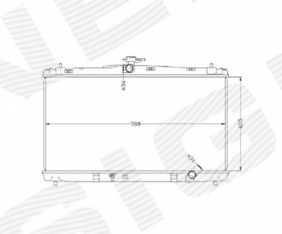 Радіатор TOYOTA CAMRY (XV50), 12 - 14 Signeda RA37192A (фото 1)