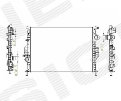 РАДІАТОР | LAND ROVER RANGE ROVER EVOQUE, 03.11 - 05.15 RA65615A