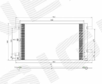 Радіатор кондиціонера FORD F-150, 15 - 17 Signeda RCFD39168A (фото 1)