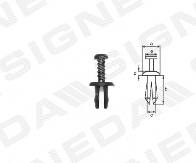 ПЛАСТМАСОВІ КРІПЛЕННЯ | RENAULT 5 SUPER, 10.88 - 00.92 Signeda T40110 (фото 1)