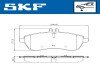 Колодки гальмівні (передні) MB C-class (S204/W204)/E-class (S212/W212) 07- SKF VKBP80051 (фото 6)