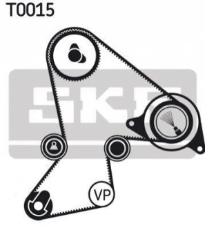 Комплект ременя ГРМ + ролик SKF VKMA 06214 (фото 1)