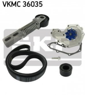 Насос води + комплект ручейковых ремней VKMC36035