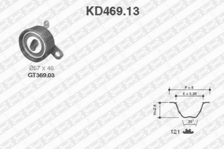 Роликовий модуль натягувача ременя (ролик, ремінь) KD469.13