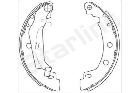 Барабанные тормозные колодки (задние) BC 08750