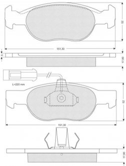 Дисковые тормозные колодки (передние) STARLINE BD S058 (фото 1)